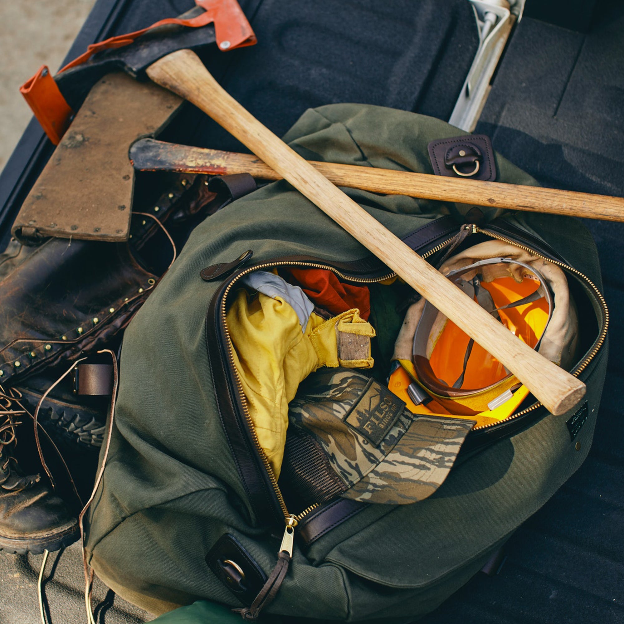 Filson Medium Rugged Twill Duffle Bag - Otter Green