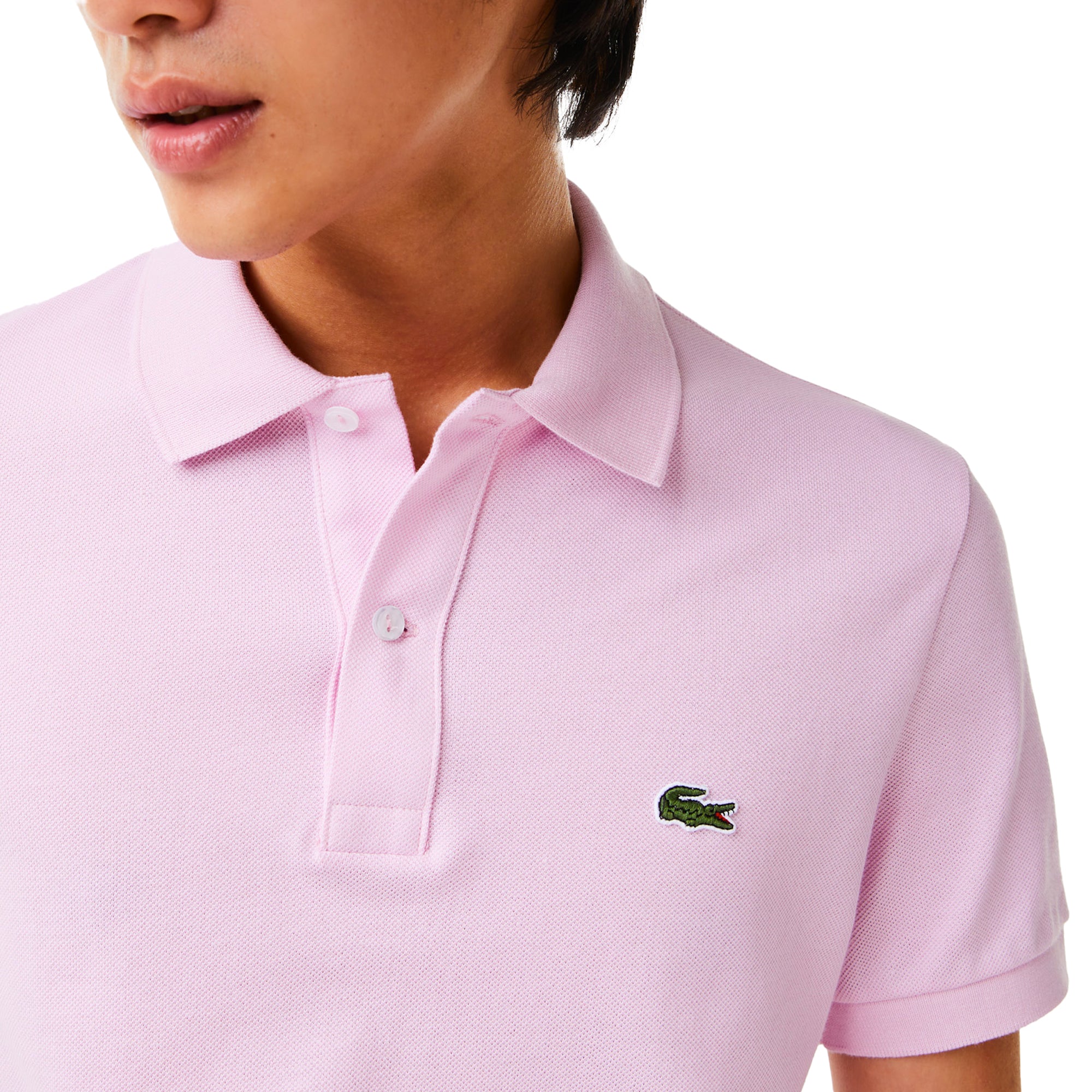 Pink lacoste deals polo