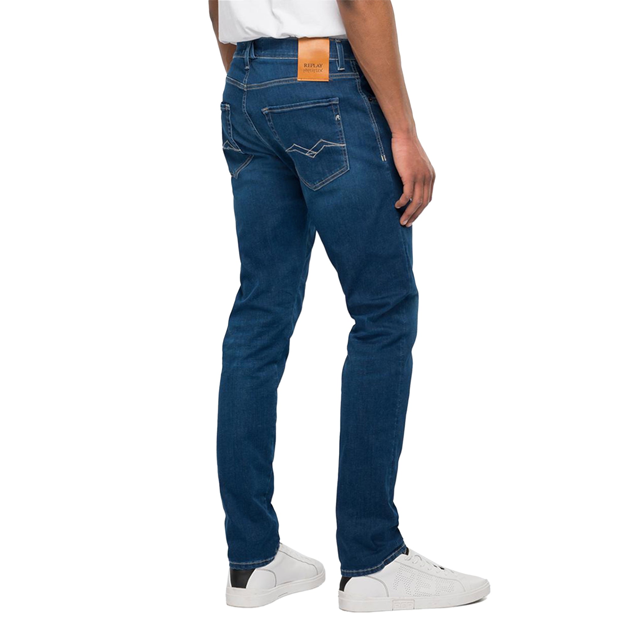 Replay Hyperflex X-Lite Anbass Slim Fit Jeans - Ocean Blue Mid