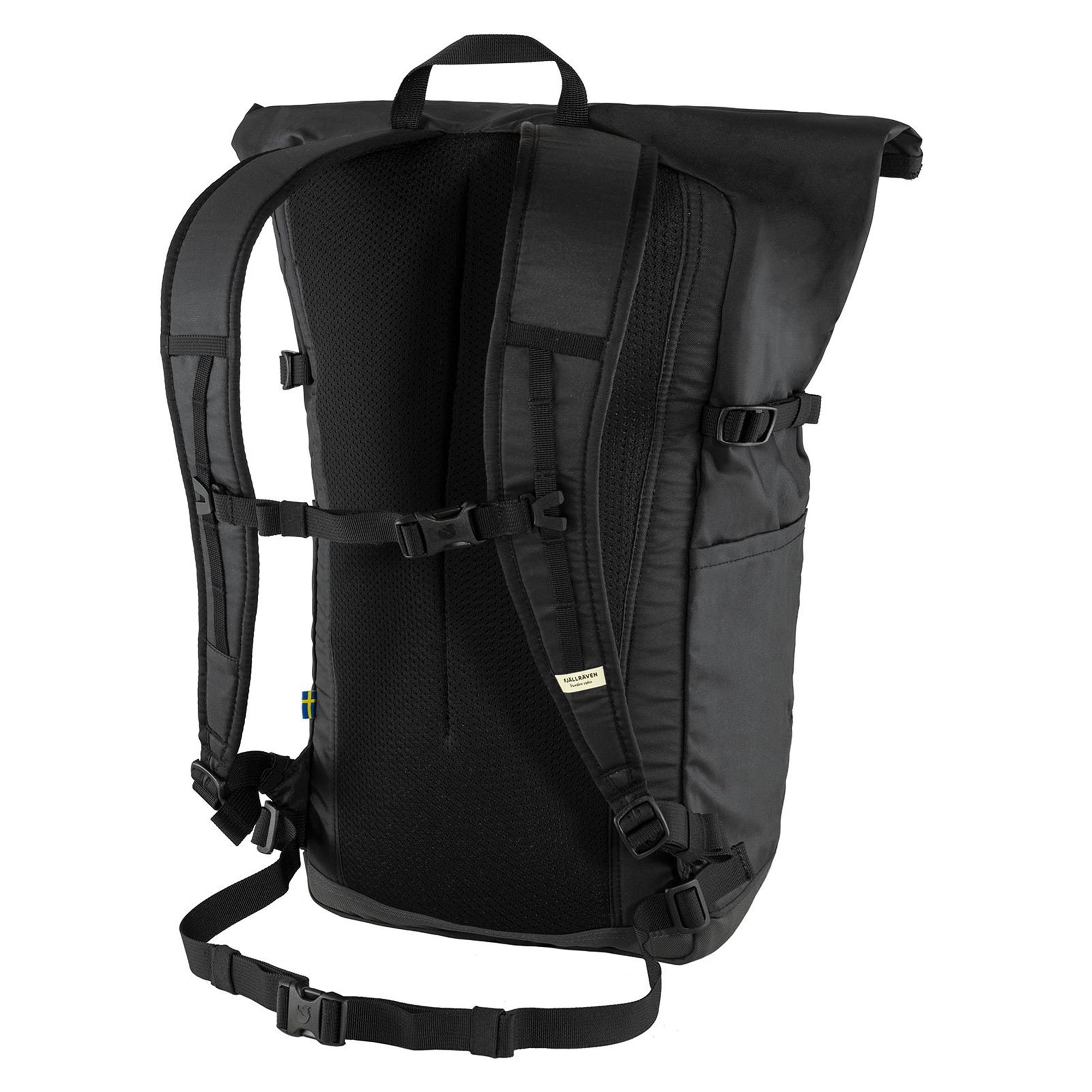 Rear view of Fjallraven High Coast Foldsack 24 for Men in Black